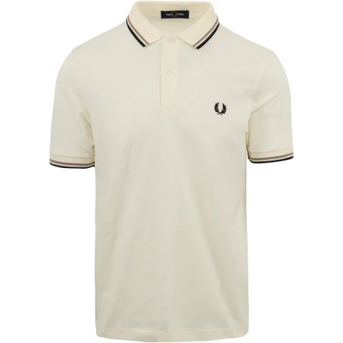Fred Perry , Classic Twin-Tipped Polo Shirt ,White male, Sizes: