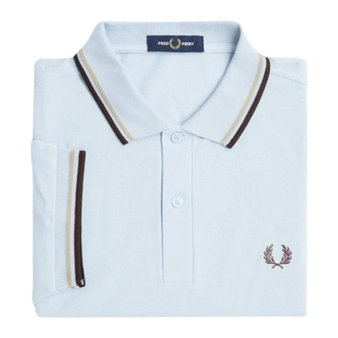 Fred Perry , Clear Blue T-shirts and Polos ,Blue male, Sizes: