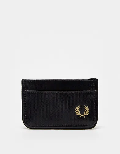 Fred Perry coated polyester card holder in black