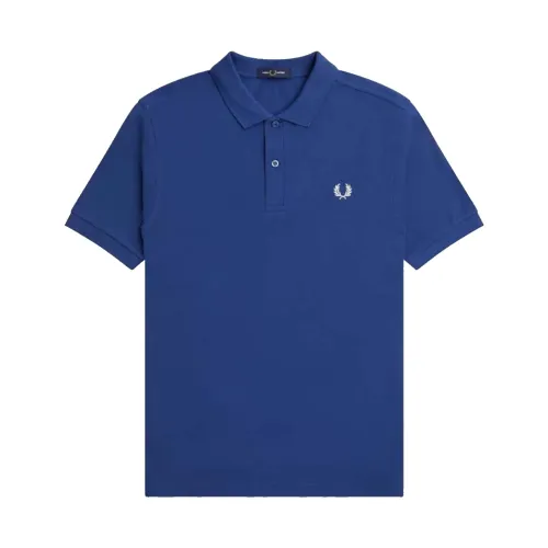 Fred Perry , Cobalt Blue Slim Fit Polo ,Blue male, Sizes: