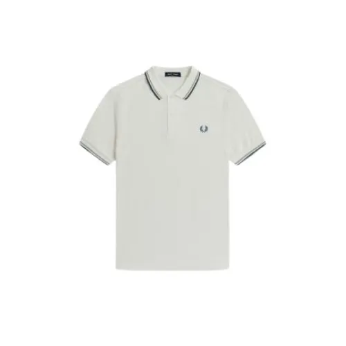 Fred Perry , Contrast Stripes Polo Shirt ,White male, Sizes: