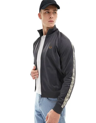 Fred Perry contrast tape track jacket in grey