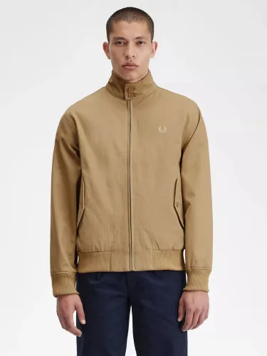 Fred Perry Cord Harrington Jacket, Brown - Brown - Male
