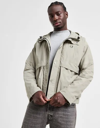 Fred Perry Cropped Parka - Beige - Mens