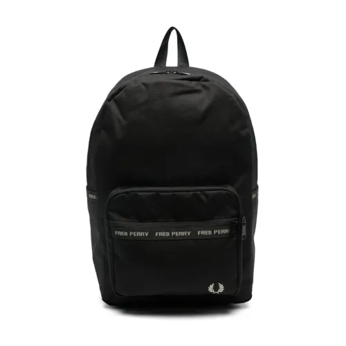 Fred Perry , FP Taped Backpack ,Black male, Sizes: ONE SIZE