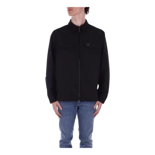 Fred Perry , Fred Perry Coats Black ,Black male, Sizes: