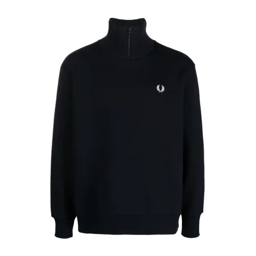 Fred Perry , Fred Perry PRE Turtleneck Blue ,Blue male, Sizes: