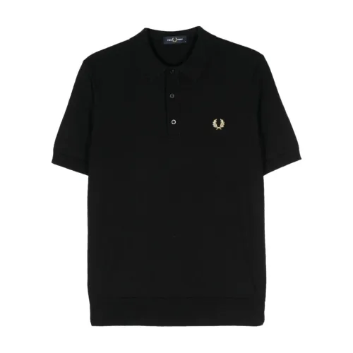 Fred Perry , Fred Perry Shirts Black ,Black male, Sizes: