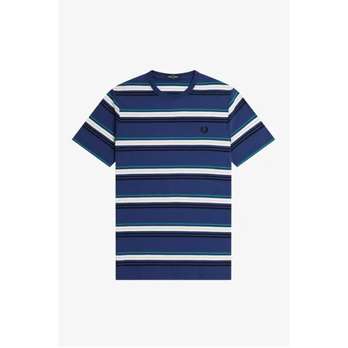 Fred Perry Fred Stripe T-Shirt Sn32 - Blue