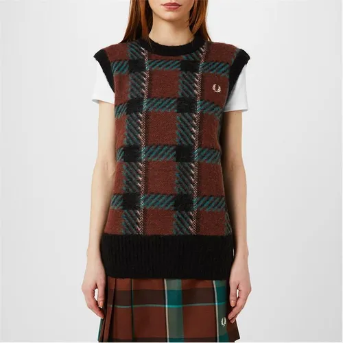 Fred Perry Fred Tartan Knit Ld34 - Brown