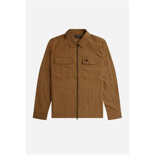 Fred Perry Fred Zip Overshirt - Brown