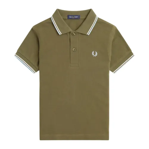 Fred Perry , Green T-shirts and Polos ,Green male, Sizes: