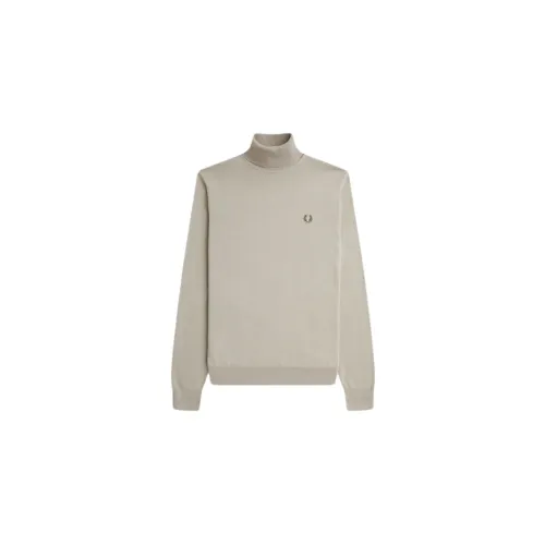 Fred Perry , High Neck Sweater ,Beige male, Sizes: