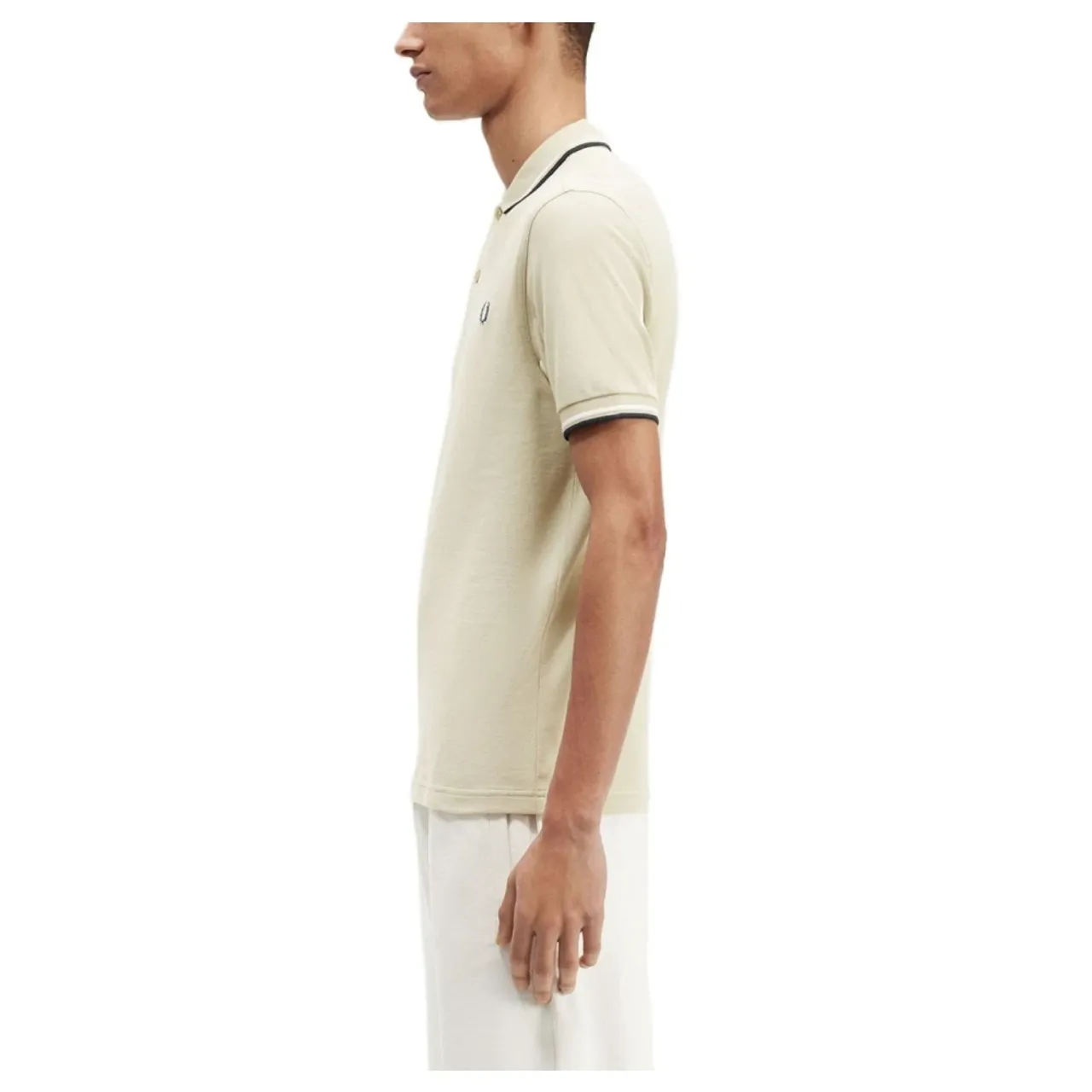 Fred Perry , Iconic British Polo Shirt ,Beige male, Sizes: