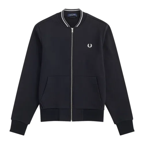 Fred Perry , J7504 Knitted Cardigan ,Black male, Sizes: