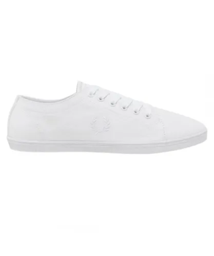 Fred Perry Kingston Twill B6259U 574 Mens Trainers - White Cotton