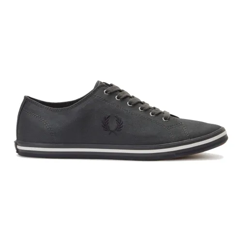 Fred Perry , Kingston Twill Gunmetal Sneakers ,Gray male, Sizes: