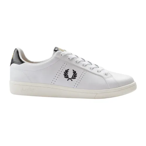 Fred Perry , Leather Tab White Tennis Shoes ,White male, Sizes: