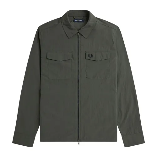 Fred Perry , Light Jackets ,Green male, Sizes: