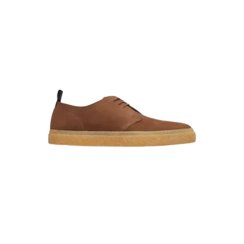 Fred Perry , Linden Suede Creepers with Scottish Checkered Pattern ,Brown male, Sizes:
