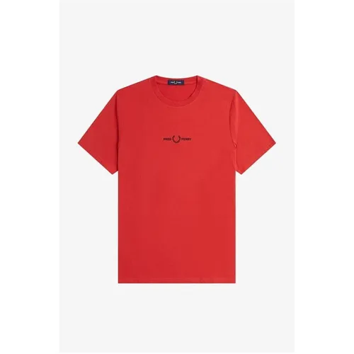 Fred Perry Logo T Shirt - Red