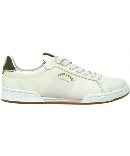 Fred Perry Mens B1255 349 White Leather Trainers