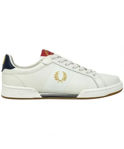 Fred Perry Mens B1258 162 White Leather Trainers