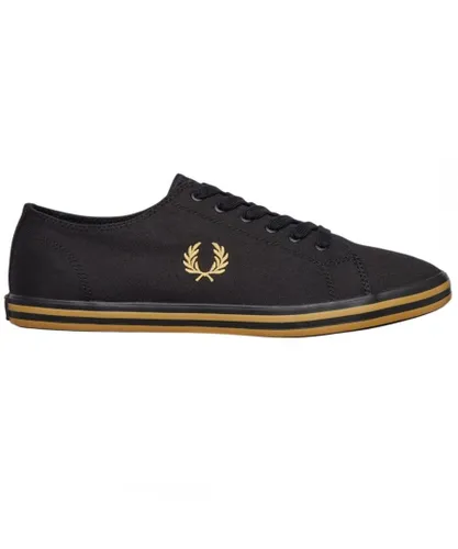 Fred Perry Mens B7259 157 Kingston Twill Black Trainers Cotton