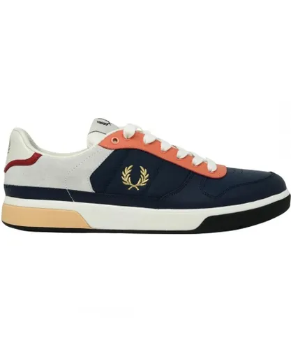 Fred Perry Mens B8293 907 Navy Blue Leather Trainers