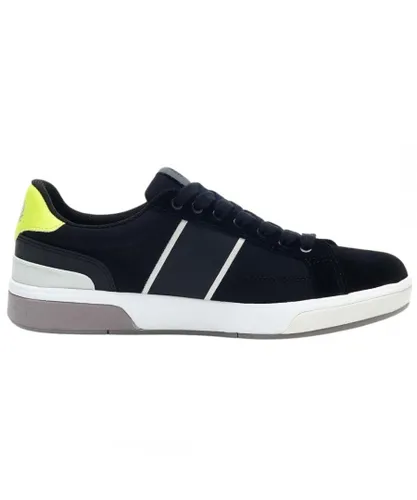 Fred Perry Mens B9171 102 Black Trainers Leather