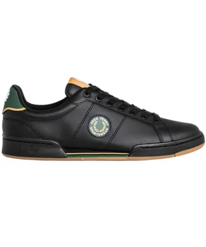 Fred Perry Mens B9262 102 Black Trainers Leather