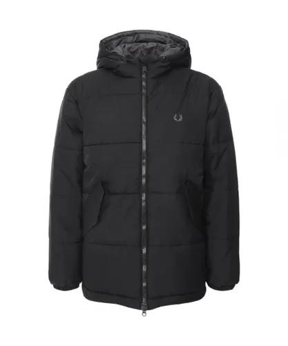 Fred Perry Mens Black Primaloft Isulated Hooded Jacket