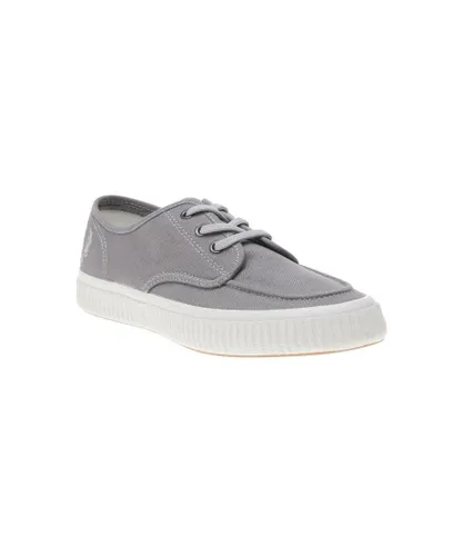 Fred Perry Mens Ealing Trainers - Grey Canvas