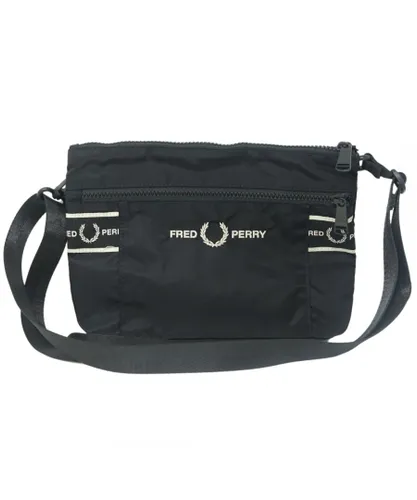 Fred Perry Mens Graphic Tape Black Satchel - One Size