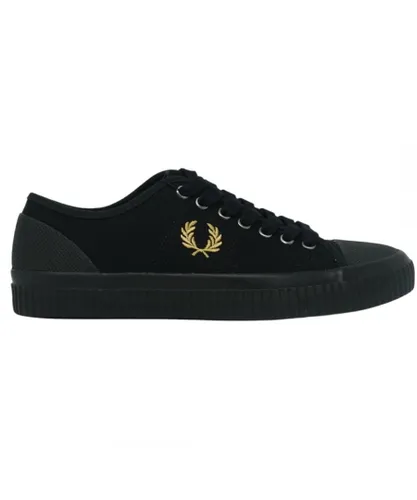 Fred Perry Mens Hughes Low Canvas Black Trainers