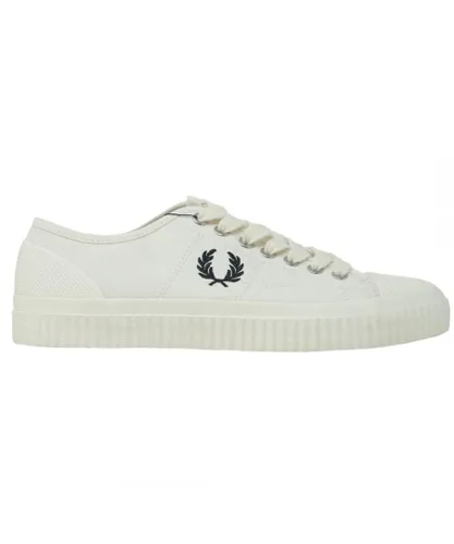 Fred Perry Mens Hughes Low Canvas Light Ecru Trainers