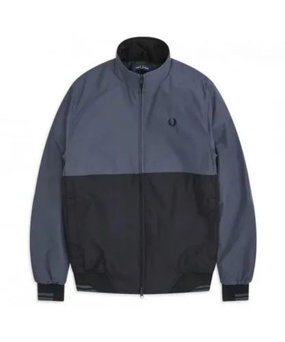 Fred Perry Mens J7506 491 Panel Block Grey Jacket