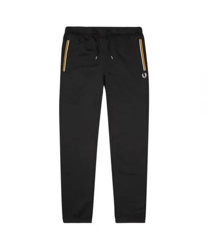 Fred Perry Mens Loopback Joggers in Navy - Black