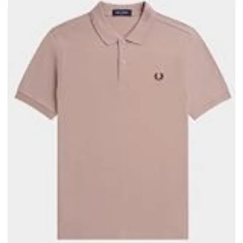 Fred Perry Men's M6000 Plain Fred Perry Polo Shirt in Dark Pink