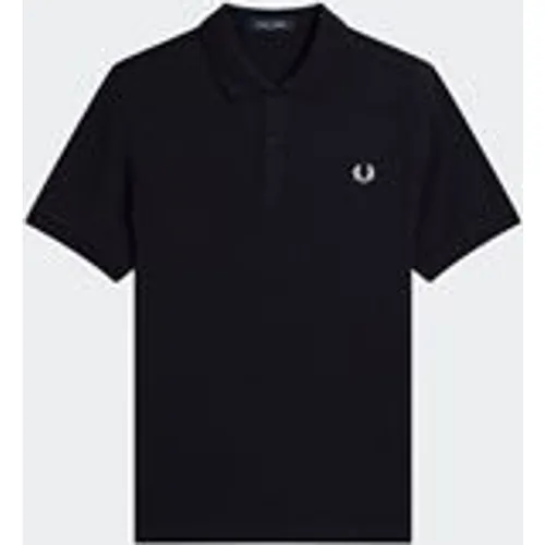 Fred Perry Men's M6000 Plain Fred Perry Polo Shirt in Navy / Snow White