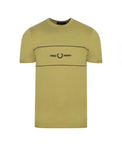 Fred Perry Mens M9580 363 Light Brown T-Shirt - Blue