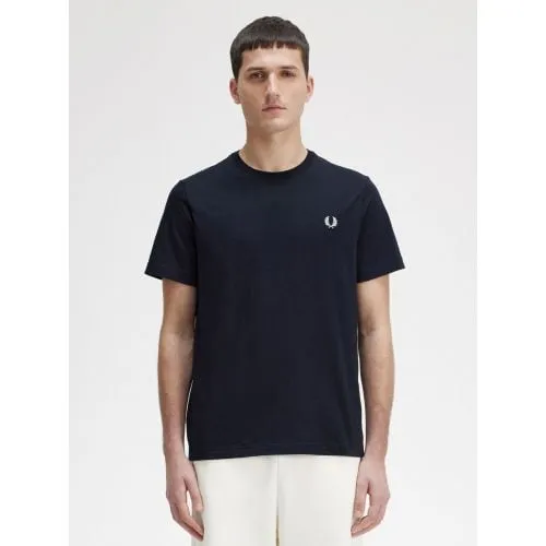 Fred Perry Mens Navy Crew Neck T-Shirt