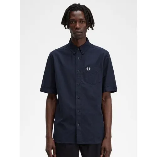 Fred Perry Mens Navy Oxford Shirt