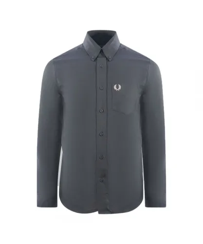Fred Perry Mens Oxford Black Casual Shirt