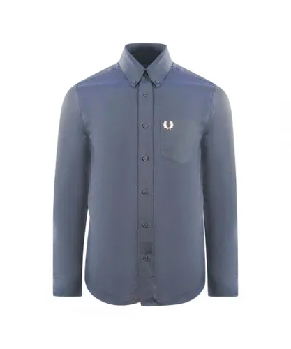 Fred Perry Mens Oxford Carbon Blue Casual Shirt