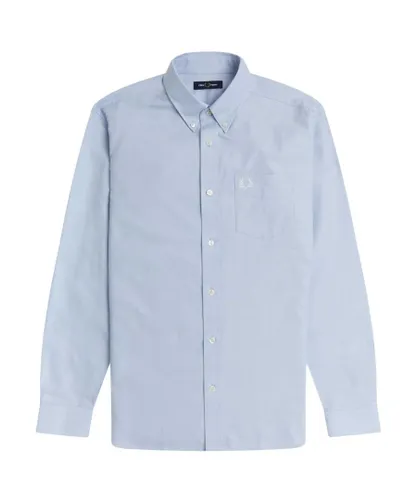 Fred Perry Mens Oxford Light Blue Shirt Cotton