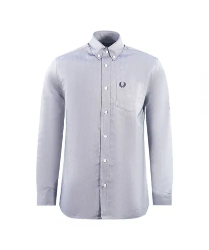 Fred Perry Mens Oxford Mid Blue Casual Shirt