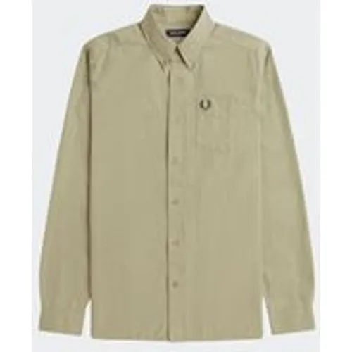 Fred Perry Men's Oxford Shirt in Warm Grey