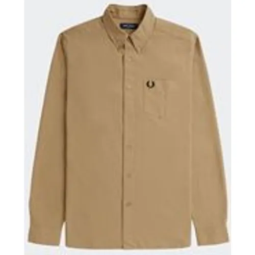 Fred Perry Men's Oxford Shirt in Warm Stone