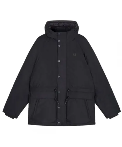 Fred Perry Mens Padded Zip Through Black Jacket